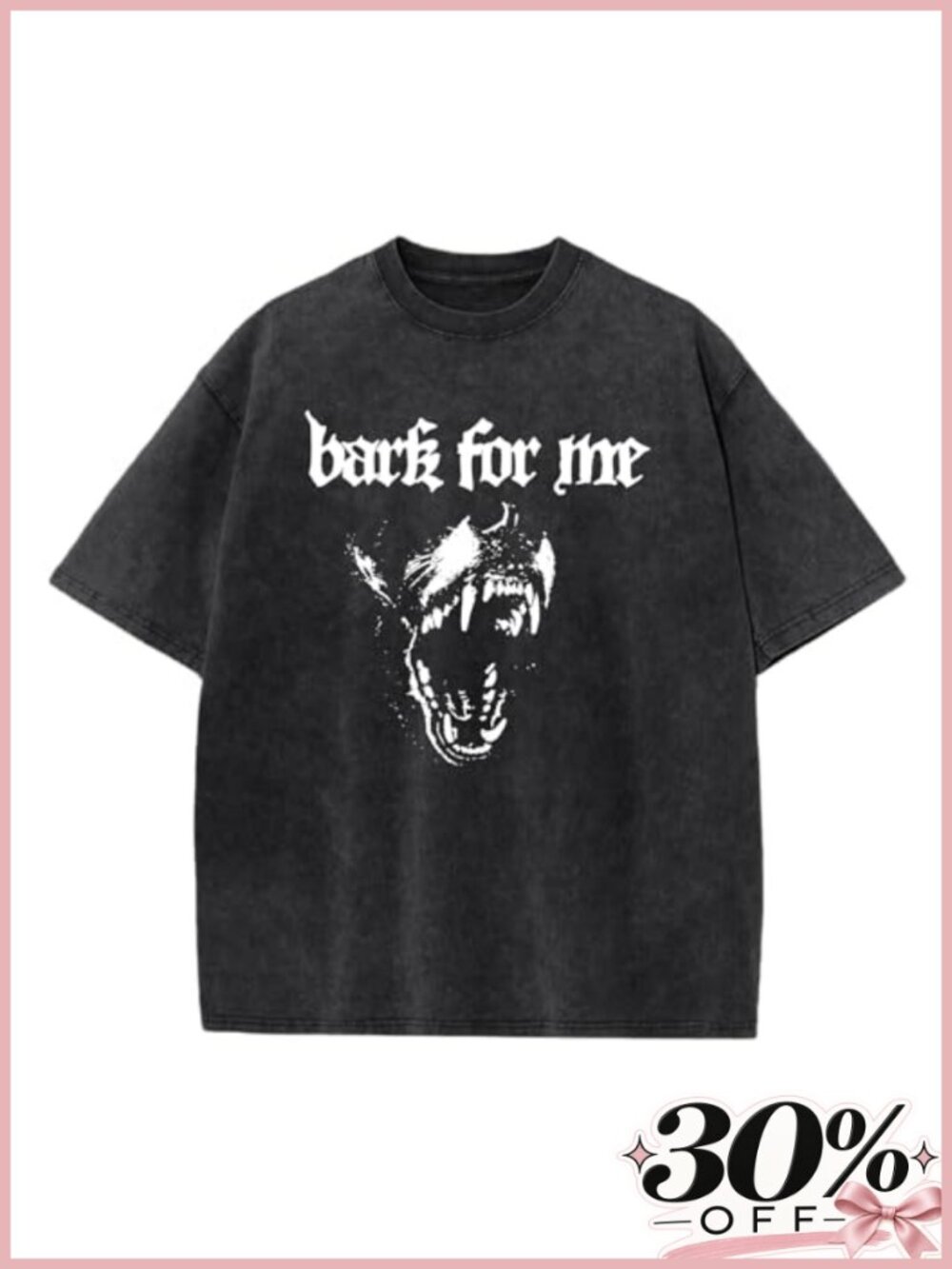 Goth Grunge Acid Wash Graphic Tee for Women Punk Streetwear Oversized